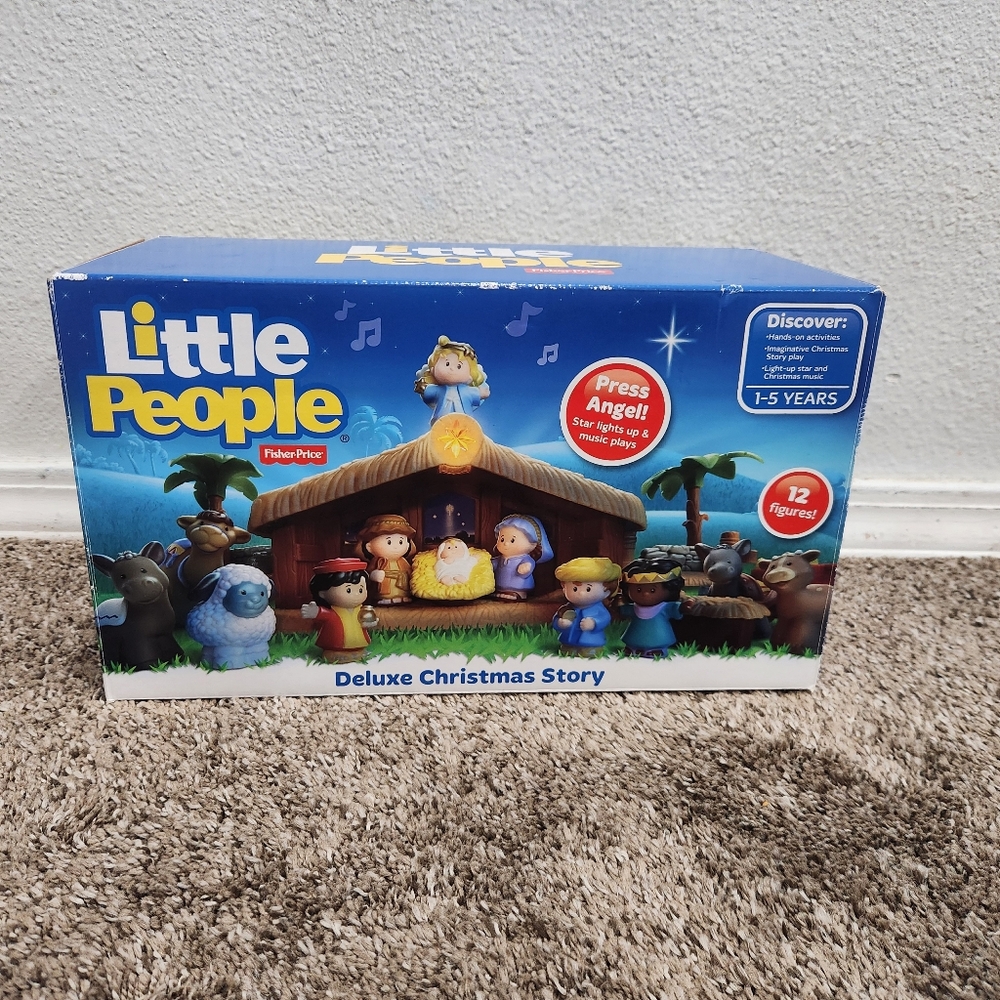 Little People Deluxe Christmas Story Fisher-Price Mattel Light Up Toy Nativity